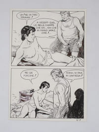 7 planches originales de "Fumetti" pornographiques
