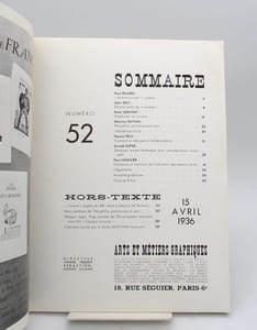 Arts et Métiers Graphiques n° 52 du 15 avril 1936"Le Front couvert"
