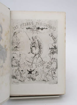 Les Heures parisiennes. 25 eaux fortes d'Emile Benassit. [Précédé de:] Appendice aux Heures parisiennes : Histoire du livre d'Alfred Delvau intitulé ...