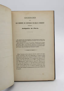 Etudes sur Gilles Corrozet et sur deux anciens ouvrages relatifs à l'histoire de la ville de Paris