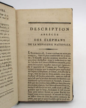 Vertus morales et description agrégée des éléphans [éléphants] de la ménagerie du Jardin des Plantes.[suivi de :]Jocko, anecdote détachée des lettres ...