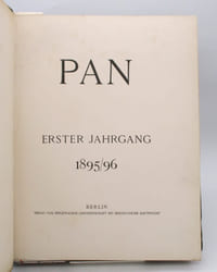 Pan. Erster Jahrgang 1895/96/ 1896 Heft I und II