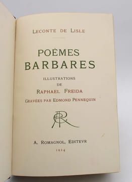 Poèmes barbares. LECONTE DE LISLE, FREIDA (Raphaël), PENNEQUIN (Edmond)