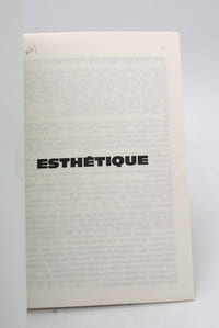 Tout n°9. "ESTHÉTIQUE"
