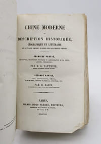 [L'Univers pittoresque :] Chine Moderne ou Description historique, géographique et littéraire de ce vaste empire, d'après des documents chinois.  