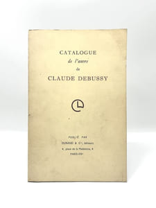 Catalogue de l'oeuvre de Claude Debussy