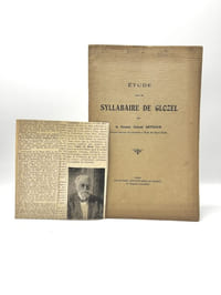 Etude sur le Syllabaire de Glozel par le Docteur Gabriel Arthaud, Directeur honoraire de Laboratoire à l'Ecole des Hautes Etudes