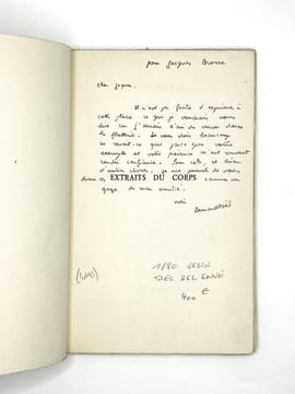 Extraits du corps (ENVOI). NOEL (Bernard)