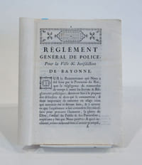 Règlement général de Police pour la ville & jurisdiction de Bayonne.