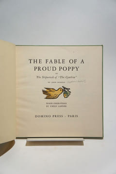 The Fable of a Proud Poppy. Wood-Engravings by Emile LAHNER. . DOMINO (John), LAHNER (Emile), AVERILL (Esther)