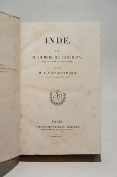 Inde. (L'Univers : Histoire et description de tous les peuples : Inde). DUBOIS DE JANCIGNY, RAYMOND (Xavier)