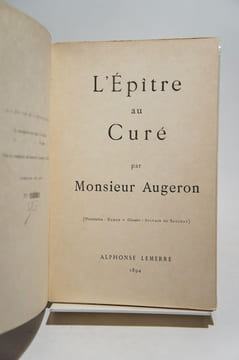 L'Épître au Curé par Monsieur Augeron. Présentation : Nadar. Glossaire : Sylvain de Saulnay.. NADAR