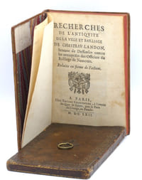 Recherches de l’Antiquité de la ville et bailliage de Château-Landon, servant de défenses contre les entreprises des officiers du bailliage de Nemours. Réduites en forme de Factum.