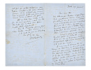 Lettre autographe signée à Théophile Gautier.. FLAUBERT Gustave.