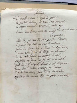 Prométhée. Manuscrit autographe, fragments. QUINET Edgar. 