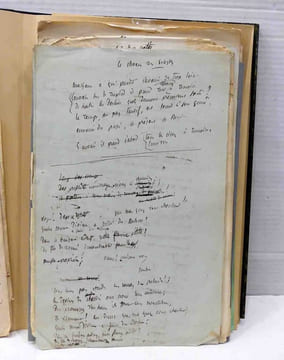 Prométhée. Manuscrit autographe, fragments. QUINET Edgar. 