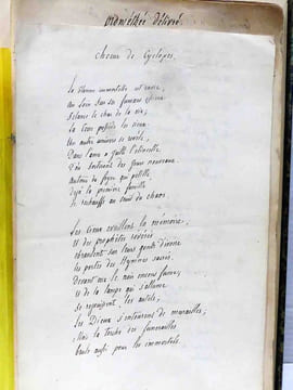 Prométhée. Manuscrit autographe, fragments. QUINET Edgar. 