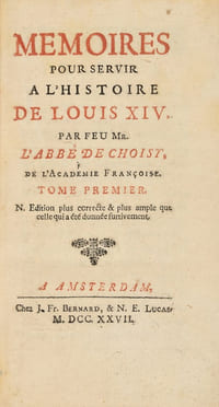 Mémoires pour servir à l’histoire de Louis XIV, par feu M. l’abbé de Choisy.