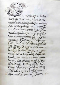 Constitution apostolique manuscrite du pape Pie IX, Rome, mars 1863, concernant le Venezuela.