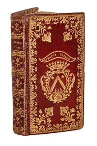 Almanach de Paris, Première Partie, Contenant la Demeure, les Noms & Qualités des Personnes de condition: Broché, 36 s. relié 44 s. & en moroq. 3 liv. La Seconde Partie, Contenant les Noms & demeures des différents Bourgeois, Gens d'affaires, Marchands, Artistes, &c. Broché, 36 sols.