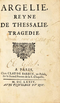 Argélie reyne de Thessalie. Tragédie.