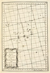 Nouveau zodiaque, réduit à l’année 1755. Avec les autres étoiles, dont la Latitude s’étend jusqu’à 10 degrés au Nord & au Sud du plan de l’écliptique, dont on pourra se servir pour en mesurer les distances au disque de la Lune, ou aux Planètes.