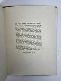 Un roi sans divertissement
